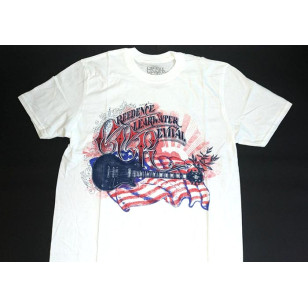 Creedence Clearwater Revival - Guitar & Flag Official Fitted Jersey T Shirt ( Men M) ***READY TO SHIP from Hong Kong***